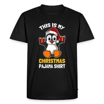 C’est ma chemise de pyjama de Noël Mignon Pingouin - T-shirt Premium bio Homme - noir - Devant - Nico (187cm)