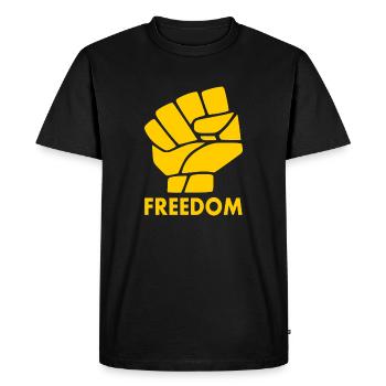 Freedom - T-shirt Premium bio Homme - noir - Devant - Nico (187cm)