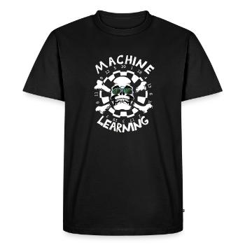 Machine learning - Men's Premium Organic T-Shirt - black - Front - Nico (187cm)