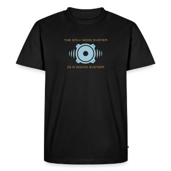 The only good system - Men's Premium Organic T-Shirt - black - Front - Nico (187cm)