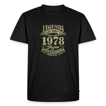 Les légendes sont nées en 1978 - T-shirt Premium bio Homme - noir - Devant - Nico (187cm)