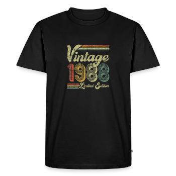 Édition limitée Vintage 1988 - T-shirt Premium bio Homme - noir - Devant - Nico (187cm)