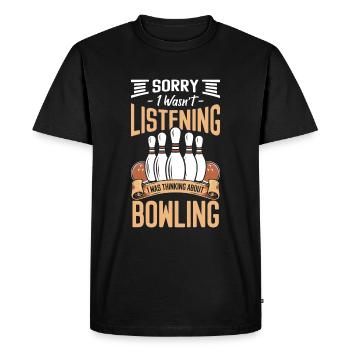 Bowling Ball Hobby Throwing Club - T-shirt Premium bio Homme - noir - Devant - Nico (187cm)