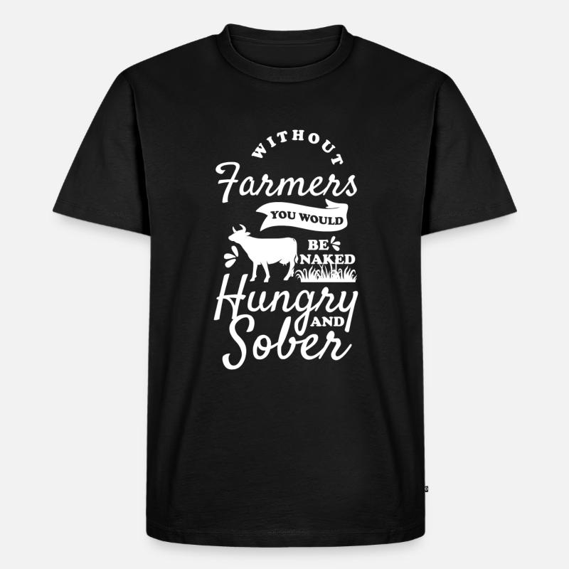 Bauer Karriere Traktor Ernte - Männer Premium Bio T-Shirt - Schwarz