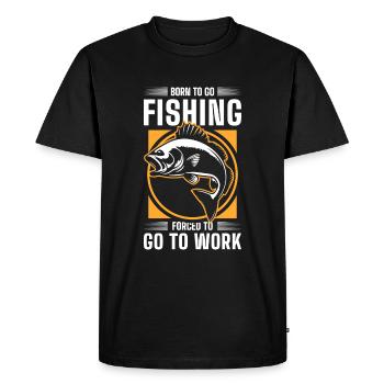 Tournoi sportif de pêche à la canne à pêche - T-shirt Premium bio Homme - noir - Devant - Nico (187cm)