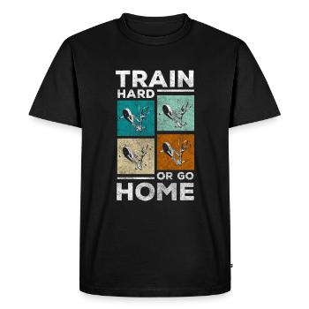 Training Athletic Sweating Fitness Trainers - Men's Premium Organic T-Shirt - black - Front - Nico (187cm)