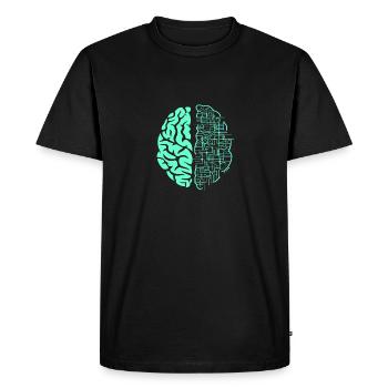 Artificial intelligence t-shirt✅ - Men's Premium Organic T-Shirt - black - Front - Nico (187cm)