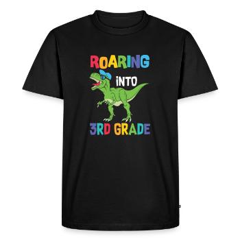 Roaring into the 3rd class Dino Shirt for 3rd class - Men's Premium Organic T-Shirt - black - Front - Nico (187cm)