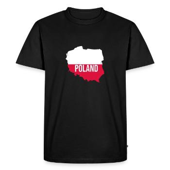 Pologne Polen Polska Souvenir - T-shirt Premium bio Homme - noir - Devant - Nico (187cm)
