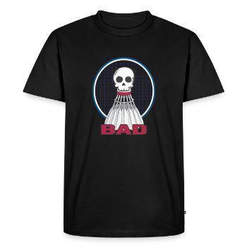 badminton player shuttlecock badminton - Men's Premium Organic T-Shirt - black - Front - Nico (187cm)