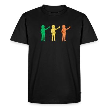 Citrus Trio - Lime, Lemon, Orange - Men's Premium Organic T-Shirt - black - Front - Nico (187cm)