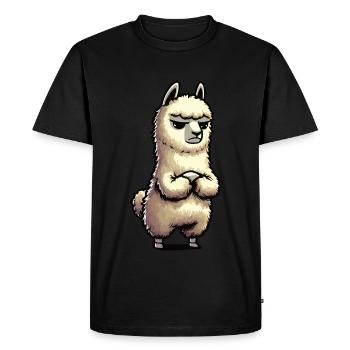 alpaca llama owner alpaca llamas llamas llamas - Men's Premium Organic T-Shirt - black - Front - Nico (187cm)