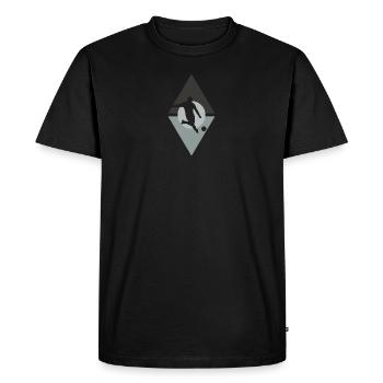 Defender Football - Men's Premium Organic T-Shirt - black - Front - Nico (187cm)