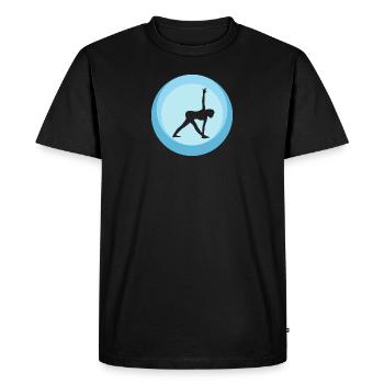 Méditation de puissance Yin - T-shirt Premium bio Homme - noir - Devant - Nico (187cm)
