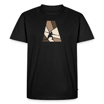 Effacer le joueur de badminton de badminton - T-shirt Premium bio Homme - noir - Devant - Nico (187cm)