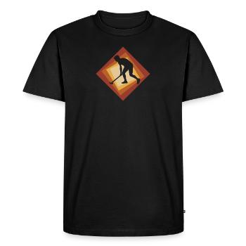 Bâton de hockey sur gazon Hockey en salle - T-shirt Premium bio Homme - noir - Devant - Nico (187cm)