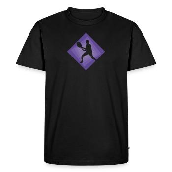Vorhand Rückhand Tennisschläger Tennis - Männer Premium Bio T-Shirt - Schwarz - Vorne - Nico (187cm)