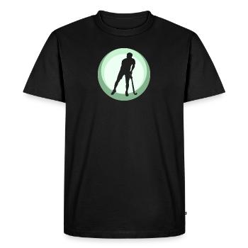 Bâton de hockey sur gazon - T-shirt Premium bio Homme - noir - Devant - Nico (187cm)
