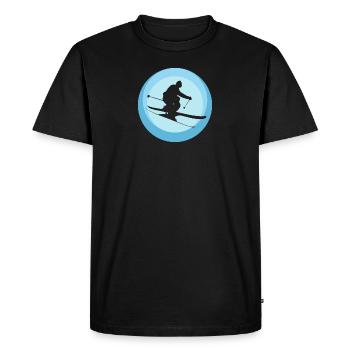 Domaine skiable Station de ski - T-shirt Premium bio Homme - noir - Devant - Nico (187cm)