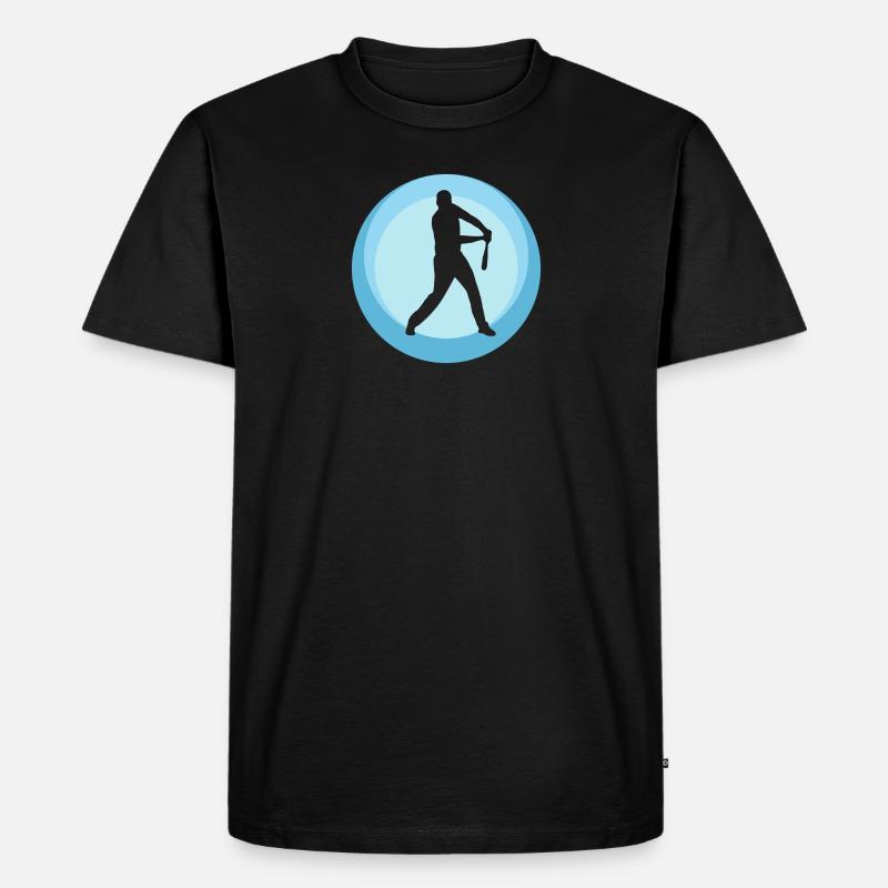 Baseball Batting Fielding - Männer Premium Bio T-Shirt - Schwarz