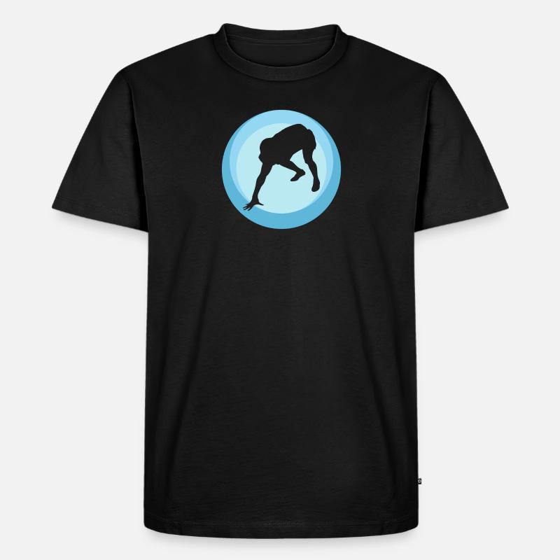 Quarterback Touchdown - Männer Premium Bio T-Shirt - Schwarz