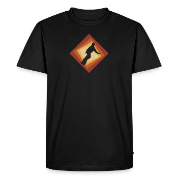 Snowboard Snowboarder Sports d’hiver - T-shirt Premium bio Homme - noir - Devant - Nico (187cm)