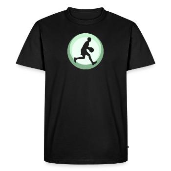 Rebond de basketball - T-shirt Premium bio Homme - noir - Devant - Nico (187cm)