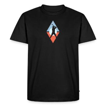 Lanceur de baseball - T-shirt Premium bio Homme - noir - Devant - Nico (187cm)