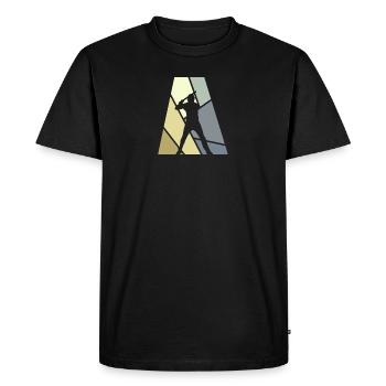 Fielding Baserunner - Men's Premium Organic T-Shirt - black - Front - Nico (187cm)