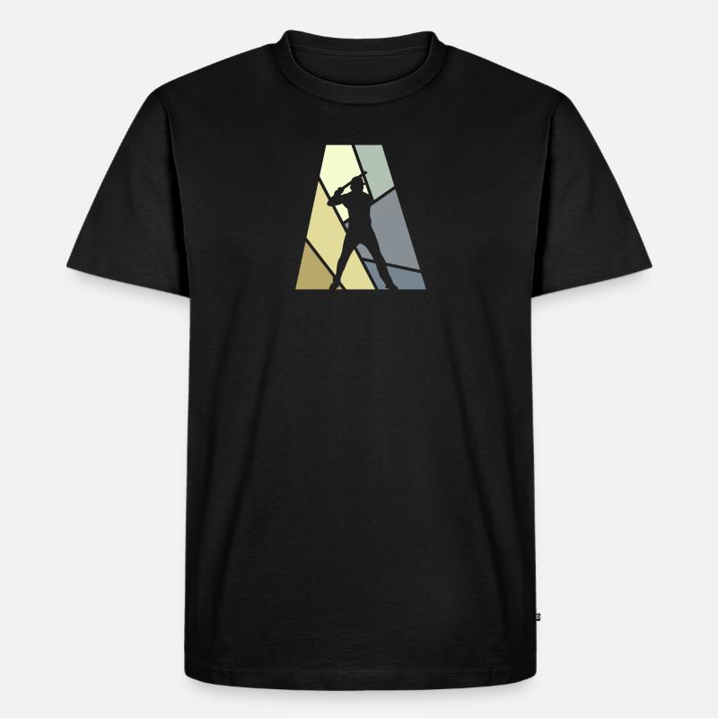 Fielding Baserunner - Männer Premium Bio T-Shirt - Schwarz