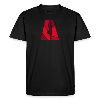 Vinyasa Barre Yin - T-shirt Premium bio Homme - noir - Devant - Nico (187cm)
