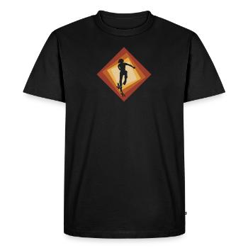 Patineur de demi-lune - T-shirt Premium bio Homme - noir - Devant - Nico (187cm)