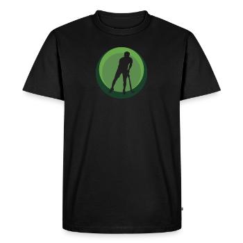 Hockey sur gazon Hockey en salle - T-shirt Premium bio Homme - noir - Devant - Nico (187cm)