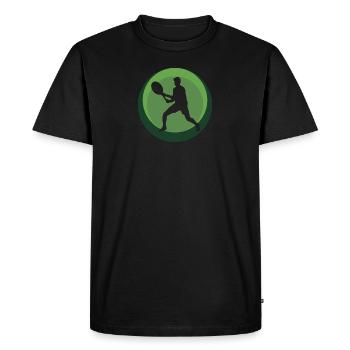 Tennis Raquettes de tennis Joueurs de tennis - T-shirt Premium bio Homme - noir - Devant - Nico (187cm)