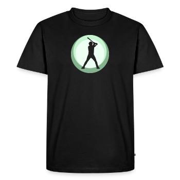 Baseball player baserunner - Men's Premium Organic T-Shirt - black - Front - Nico (187cm)