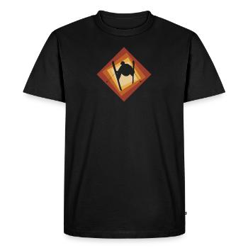 Ski Skieurs skieurs - T-shirt Premium bio Homme - noir - Devant - Nico (187cm)
