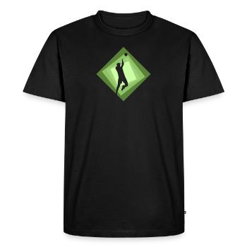 Échouage à plat - T-shirt Premium bio Homme - noir - Devant - Nico (187cm)