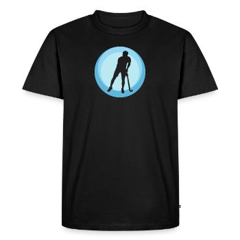 Hockey sur gazon Bâton de hockey b - T-shirt Premium bio Homme - noir - Devant - Nico (187cm)