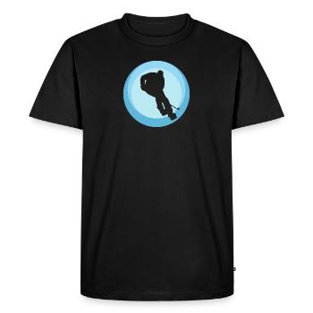 Joueur de hockey sur glace Bodycheck - T-shirt Premium bio Homme - noir - Devant - Nico (187cm)