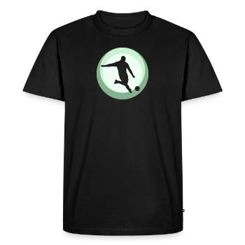 Football Defender - Men's Premium Organic T-Shirt - black - Front - Nico (187cm)