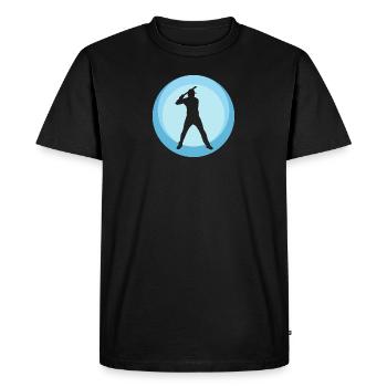 Baserunner Catcher b - Men's Premium Organic T-Shirt - black - Front - Nico (187cm)