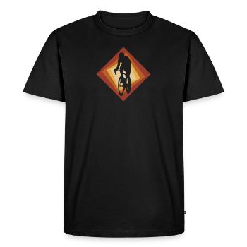 Cycling Cycling Cycle route - Men's Premium Organic T-Shirt - black - Front - Nico (187cm)