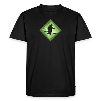 Freeride Skiing b - Men's Premium Organic T-Shirt - black - Front - Nico (187cm)