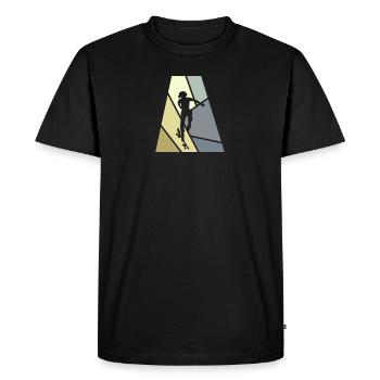 Skateur Skate Skateboard - T-shirt Premium bio Homme - noir - Devant - Nico (187cm)