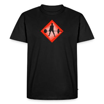 Soulevé de terre Gym Haltérophilie - T-shirt Premium bio Homme - noir - Devant - Nico (187cm)