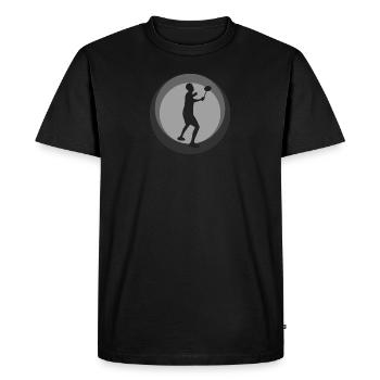 Badminton Clear - Men's Premium Organic T-Shirt - black - Front - Nico (187cm)