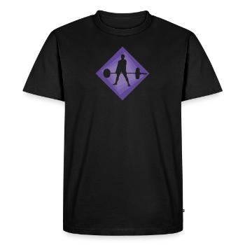 Musculation Musculaire - T-shirt Premium bio Homme - noir - Devant - Nico (187cm)