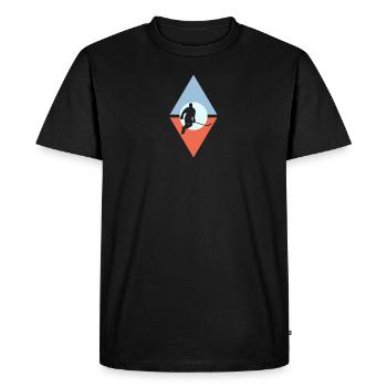 Ice Hockey Puck - Men's Premium Organic T-Shirt - black - Front - Nico (187cm)