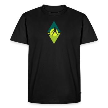 Joueur de badminton Smash - T-shirt Premium bio Homme - noir - Devant - Nico (187cm)