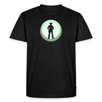 Cowboy Cowboy Bottes Western - T-shirt Premium bio Homme - noir - Devant - Nico (187cm)